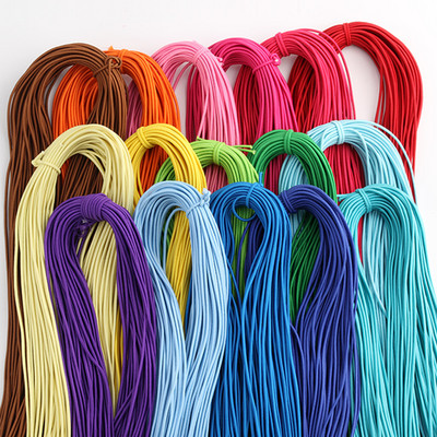 1.2MM*20M Woven Sewing Elastic Band Findings Beads Jewelry Rope DIY Stretch Rubber Line Bracelet Necklace Braided Elastic Cord