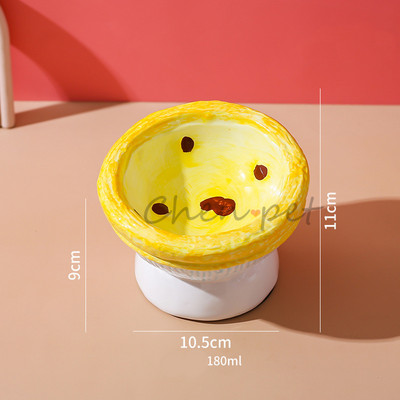 Six Fruit Designs Kisállat etetőtálak Aranyos eper Alma Szőlő Őszibarack Cearamics Macskaeledel tál macskaetető