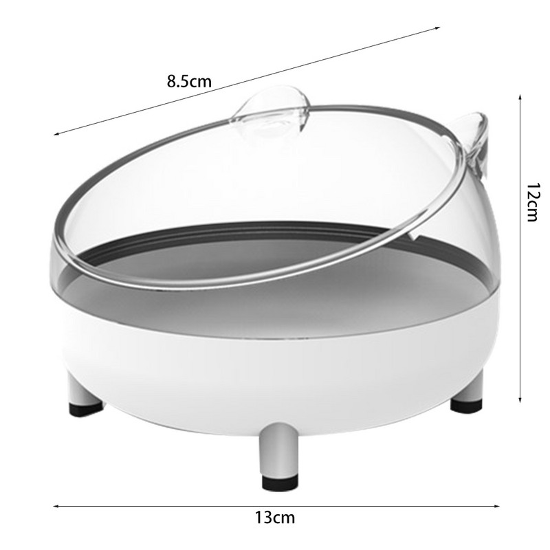 Kaķa bļoda ar augstu pēdu suņu bļoda kakla aizsargs kaķu barība ūdens bļodiņai pret noliekšanos Binaurālā mājdzīvnieka barošanas kaķa aksesuārs mājdzīvnieku deserta bļoda
