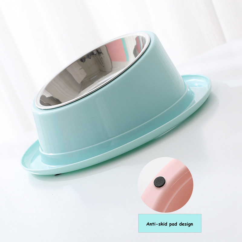 Mājdzīvnieku kaķu barotava slīpuma pretskudru barības bļoda kaķu mājdzīvnieku piederumiem suņu bļoda Kvalitatīvs nerūsējošā tērauda trauks kaķiem Mājdzīvnieku piederumi