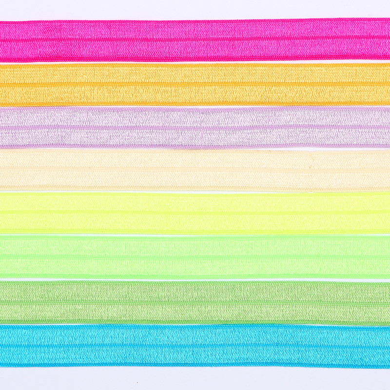 5 jardų 5/8 colių 15 mm vientisos spalvos blizgus FOE sulankstomas elastinė guminė juosta plaukų juosta Suknelė nėrinių apdaila elastingas siūlas "pasidaryk pats" siuvimas