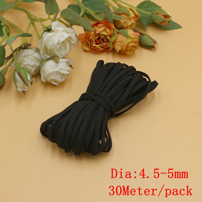 5/10/30 metrai / aikštelė 3/5 mm kaukė elastinė juosta Balta elastinga guminė juosta Siuvimas elastinė juosta Stretch Rope / elastinė juosta kaukei