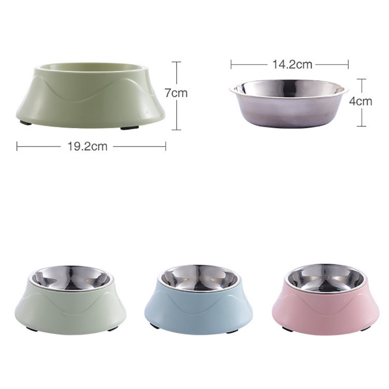 Etetőedények Csúszásmentes alap rozsdamentes acél festék spray Kutyatálak Kölyökkutya macskák Étel Ital Víz Etető Háziállatok Kellékek