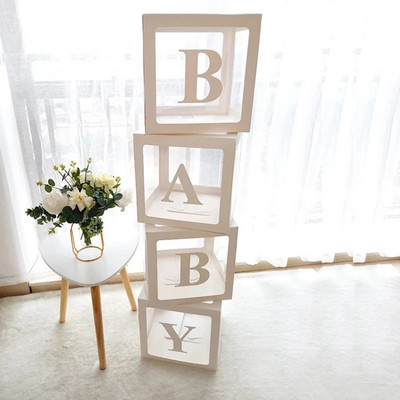 Baby Shower Box läbipaistev õhupallikarp sünnipäeva pulmapeo kaunistus Baby Shower sünnipäevaks kohandatud kirjakast