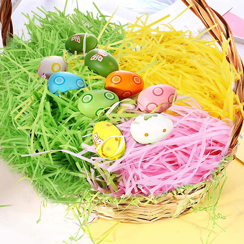 20/50g Mitmevärvilised hakitud kortsus paberiribad, riivitud kortsus konfetti DIY kinkekarbi täitepeo pulma jõulukaunistus