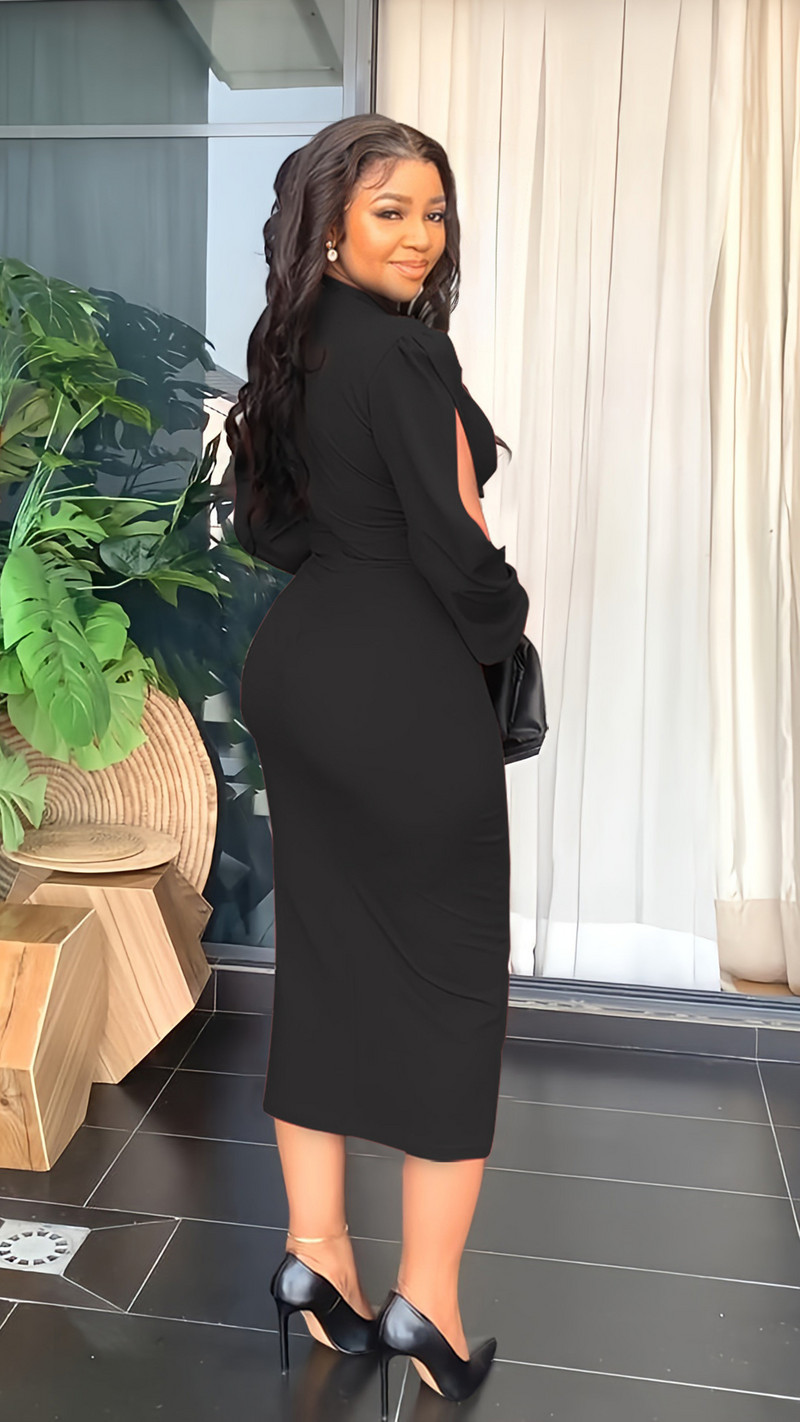 SOMOIA lielizmēra kleitu vairumtirdzniecība, masīvas kroku, personalizētas, dalītas piedurknes, plānas, vienpakāpju kleitas, elegantas ballīšu vakarkleitas