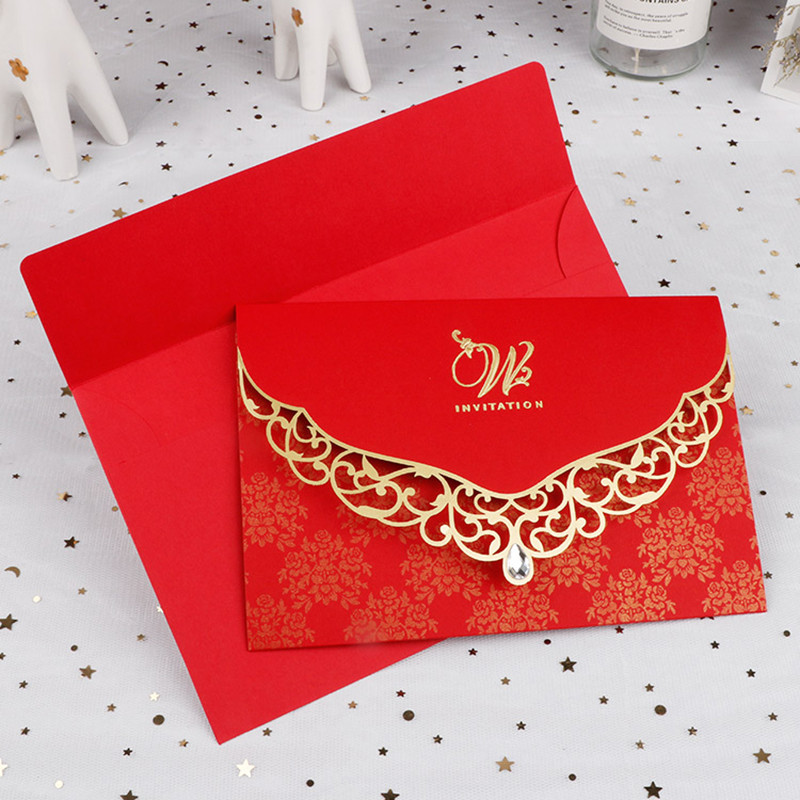 1 gab. Lāzergriezta kāzu ielūguma kartīte — DIY biznesa apsveikuma kartīte ar briljantu, pielāgota ballītei, kāzu jubilejas dekors