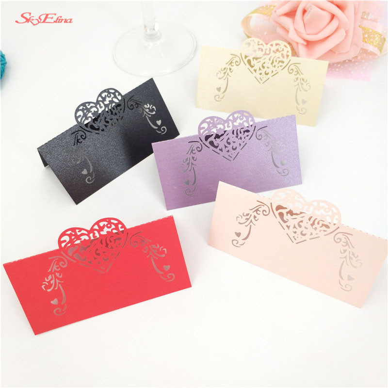 10gb Svinību galda nosaukums Viesu vietu kartītes Galda nosaukums Vietu kartītes Kāzu piederumi Sēdvietu dekorēšana Favor 6Z-SH928