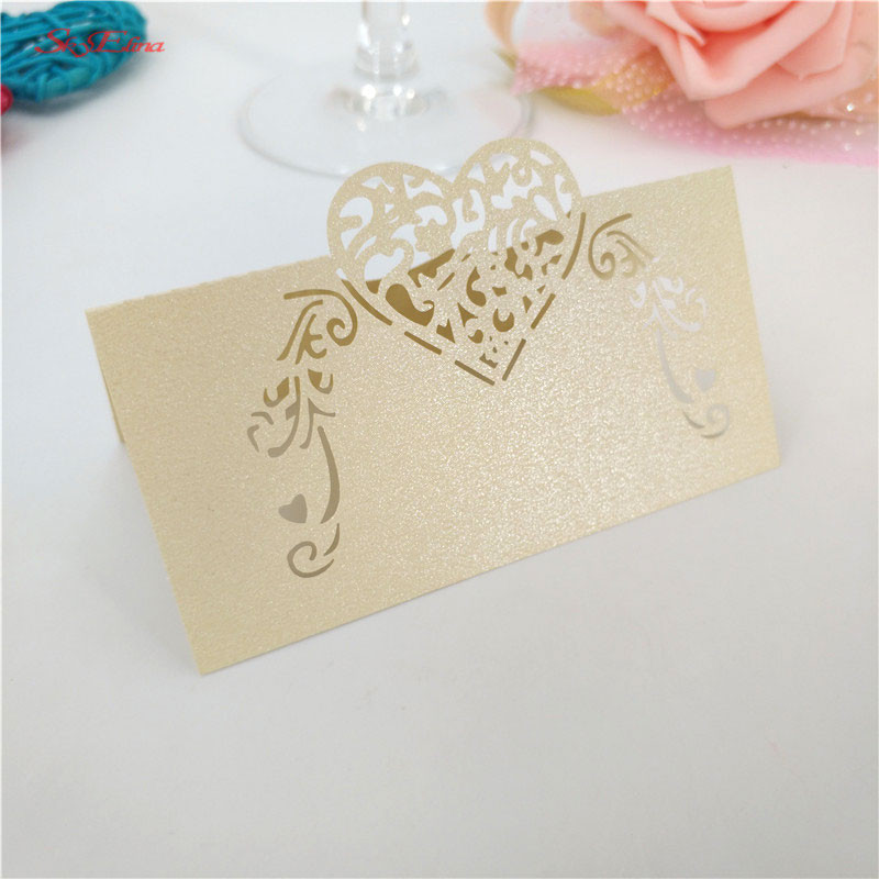 10gb Svinību galda nosaukums Viesu vietu kartītes Galda nosaukums Vietu kartītes Kāzu piederumi Sēdvietu dekorēšana Favor 6Z-SH928