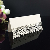 50 gab. Lapas Lāzergrieztas Vietas kartīte Bērnu duša Pielāgotas vārda kartītes ballīšu labvēlības galdam dzimšanas dienas Ziemassvētku kāzu dekorēšanai