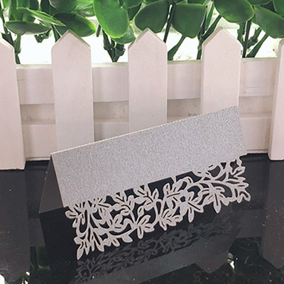 50 gab. Lapas Lāzergrieztas Vietas kartīte Bērnu duša Pielāgotas vārda kartītes ballīšu labvēlības galdam dzimšanas dienas Ziemassvētku kāzu dekorēšanai