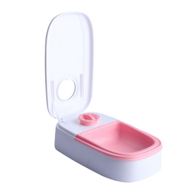 Neslīdoši mājdzīvnieku suņu kaķu bļodas ar taimeri noņemamu automātisko barošanas padevēju ūdens bļoda kaķēnu kucēnu barības barošanai