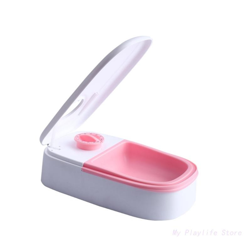 Neslīdoši mājdzīvnieku suņu kaķu bļodas ar taimeri noņemamu automātisko barošanas padevēju ūdens bļoda kaķēnu kucēnu barības barošanai