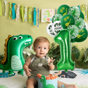 Επιτραπέζια σκεύη μιας χρήσης Dinosaur Διακοσμήσεις για πάρτι γενεθλίων δεινοσαύρων Παιδικά αγόρια μπαλόνια ντους για μωρά Ζούγκλα σαφάρι προμήθειες γενεθλίων