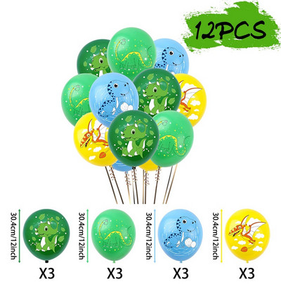 Dinoszaurusz eldobható étkészlet Dinoszaurusz születésnapi parti dekoráció gyerekek fiú baba zuhany léggömbök dzsungel szafari születésnapi kellékek