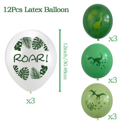Dinoszaurusz eldobható étkészlet Dinoszaurusz születésnapi parti dekoráció gyerekek fiú baba zuhany léggömbök dzsungel szafari születésnapi kellékek