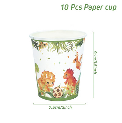 Dinoszaurusz eldobható étkészlet Dinoszaurusz születésnapi parti dekoráció gyerekek fiú baba zuhany léggömbök dzsungel szafari születésnapi kellékek