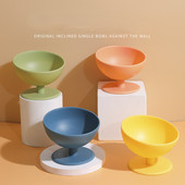 Kaķu bļoda slīpuma dizains Augsta pēda, pret apgāšanos kakla aizsardzība Pārtikas kvalitātes trauks lielas ietilpības mazs suņu barības padevējs