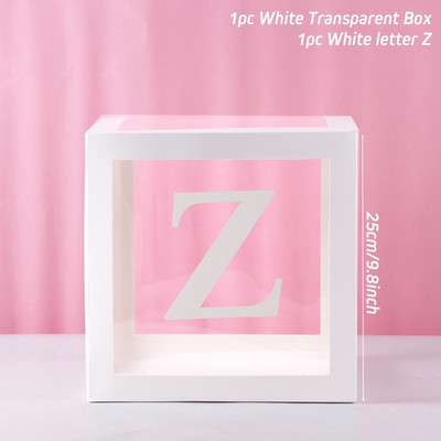 Läbipaistev kiri õhupallikarbi pulmade sünnipäevapeo kaunistused Baby Shower Poiss Tüdruk Üheaastane 1. Sünnipäev õhupallikarbi kujundus