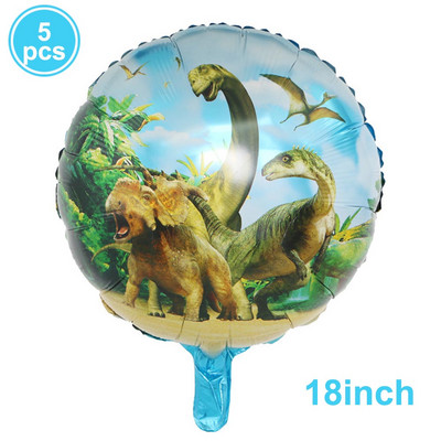 Álló zöld dinoszaurusz fóliás léggömbök 3. születésnapi dekoráció dinoszauruszparti léggömbök transzparens dzsungel állatalkatrészeinek kellékei gömbök