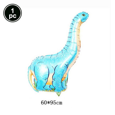 Álló zöld dinoszaurusz fóliás léggömbök 3. születésnapi dekoráció dinoszauruszparti léggömbök transzparens dzsungel állatalkatrészeinek kellékei gömbök