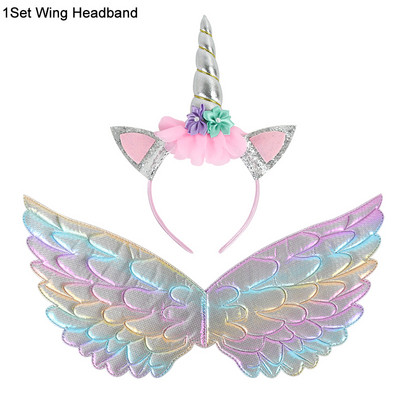 Varavīksnes vienradžu ballīšu baloni vienreizlietojamie galda piederumi dāvanu maisiņi bērniem, vienradzis, dzimšanas dienas ballītes dekorēšanas piederumi