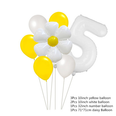 Margrietiņas dzimšanas dienas svinību dekorēšana bērniem, karoga izvelkama 7 collu margrietiņas šķīvīša pirmās dzimšanas dienas ballītes dekorēšanas piederumi