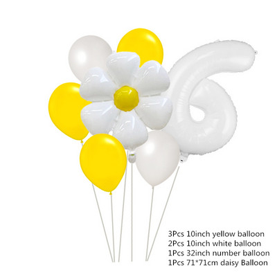 Margrietiņas dzimšanas dienas svinību dekorēšana bērniem, karoga izvelkama 7 collu margrietiņas šķīvīša pirmās dzimšanas dienas ballītes dekorēšanas piederumi