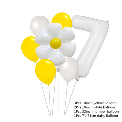 Margrietiņas dzimšanas dienas svinību dekorēšana bērniem, karoga izvelkama 7 collu margrietiņas šķīvīša pirmās dzimšanas dienas ballītes dekorēšanas piederumi