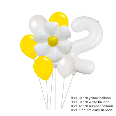 Margrietiņas dzimšanas dienas svinību dekorēšana bērniem, karoga izvelkama 7 collu margrietiņas šķīvīša pirmās dzimšanas dienas ballītes dekorēšanas piederumi