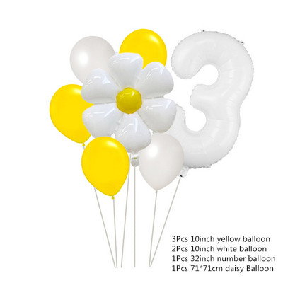 Margrietiņas dzimšanas dienas svinību dekorēšana bērniem, karoga izvelkama 7 collu margrietiņas šķīvīša pirmās dzimšanas dienas ballītes dekorēšanas piederumi