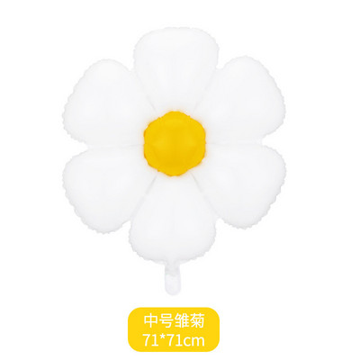 Margrietiņas dzimšanas dienas svinību dekorēšana bērniem, karoga izvelkama 7 collu margrietiņas šķīvīša pirmās dzimšanas dienas ballītes dekorēšanas piederumi