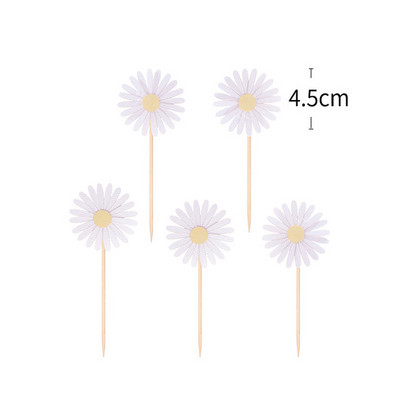 Margrietiņas dzimšanas dienas svinību dekorēšana bērniem, karoga izvelkama 7 collu margrietiņas šķīvīša pirmās dzimšanas dienas ballītes dekorēšanas piederumi