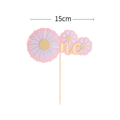 Margrietiņas dzimšanas dienas svinību dekorēšana bērniem, karoga izvelkama 7 collu margrietiņas šķīvīša pirmās dzimšanas dienas ballītes dekorēšanas piederumi