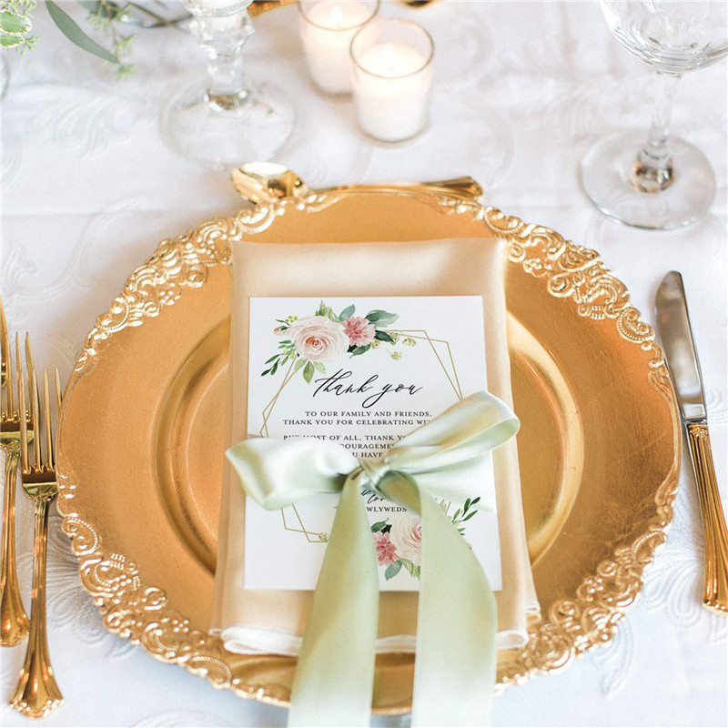10/20 db 10cm*15cm Virágok Esküvői Vacsora Rendezvény Asztalkártya Köszönetkártyák Party Dekoratív Írható Kártyák Esküvői Meghívók