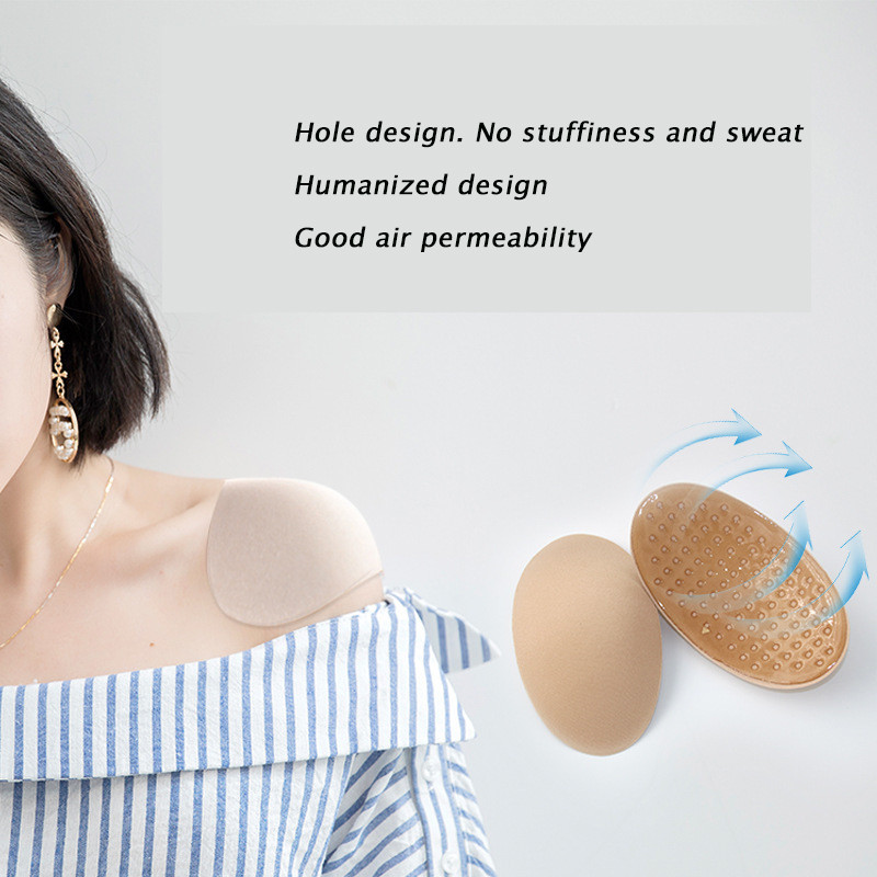 1 pāris mīksta silikona pretslīdēšanas plecu spilventiņi Atkārtoti lietojami elpojoši neredzami plecu spilventiņi sievietēm Vīriešu apģērbu šūšanas piederumi