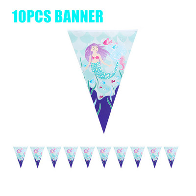 Sellő téma Születésnapi parti díszek sellő eldobható evőeszközök csésze tányérok lányoknak sellő parti kellékek