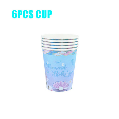 Sellő téma Születésnapi parti díszek sellő eldobható evőeszközök csésze tányérok lányoknak sellő parti kellékek