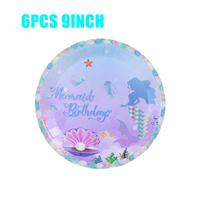 Sellő téma Születésnapi parti díszek sellő eldobható evőeszközök csésze tányérok lányoknak sellő parti kellékek