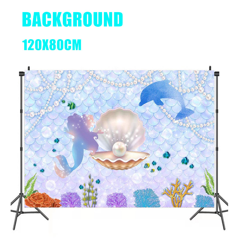 Sellő téma Születésnapi parti díszek sellő eldobható evőeszközök csésze tányérok lányoknak sellő parti kellékek