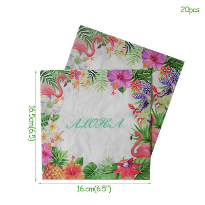 Hawaii buli díszek Flamingó füzérek Banner léggömbök ALOHA Luau Party Tropical Summer Beach Születésnapi parti kellékek