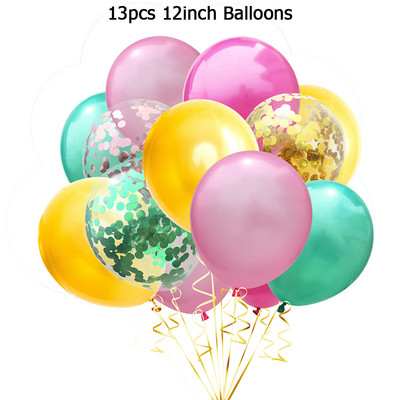 Hawaii buli díszek Flamingó füzérek Banner léggömbök ALOHA Luau Party Tropical Summer Beach Születésnapi parti kellékek