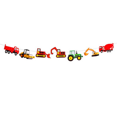 Építési téma Eldobható étkészlet Kotrógép Jármű Születésnapi parti dekoráció Gyerek fiú Bulldózer Traktor Teherautó Partykellékek