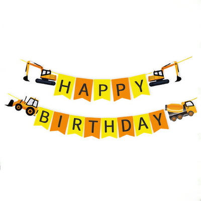 Építési téma Eldobható étkészlet Kotrógép Jármű Születésnapi parti dekoráció Gyerek fiú Bulldózer Traktor Teherautó Partykellékek