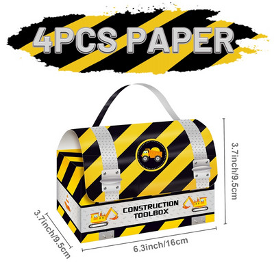 Építési téma Eldobható étkészlet Kotrógép Jármű Születésnapi parti dekoráció Gyerek fiú Bulldózer Traktor Teherautó Partykellékek