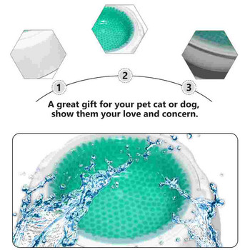 Охлаждаща купа за лед Лятна храна за кучета Вода за хранене на домашни любимци Пластмасов контейнер