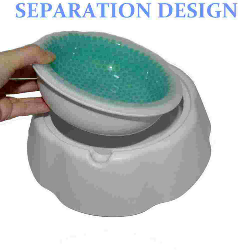 Dzesēšanas ledus bļoda vasaras suņu dzeršanai mājdzīvnieku ūdens barošanas plastmasas trauks