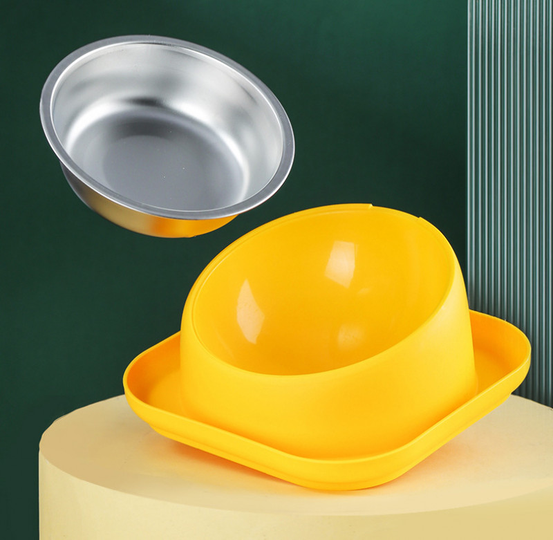 Lolojumdzīvnieku barības bļoda 15 grādu slīpuma aizsargs Kakls Pretskudru kaķu barotājs Pretapgāšanos neslīdošs bļoda suņiem kaķiem kucēnam kaķēnam