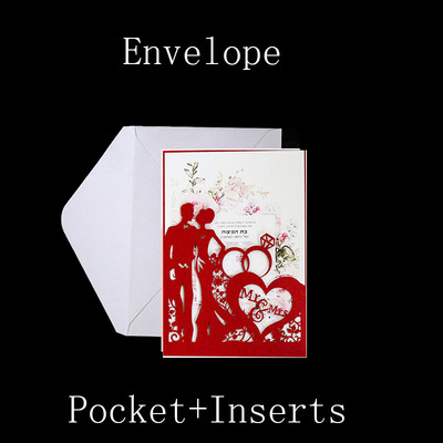 10gab Lāzera griezuma līgavas un līgavaiņa kāzu ielūgumu kartīšu mežģīņu kabatiņa.