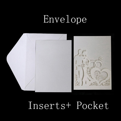 10gab Lāzera griezuma līgavas un līgavaiņa kāzu ielūgumu kartīšu mežģīņu kabatiņa.